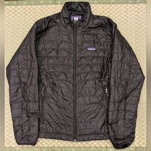 Patagonia Nanopuff Full Zip Jacket Black Men's Size Medium